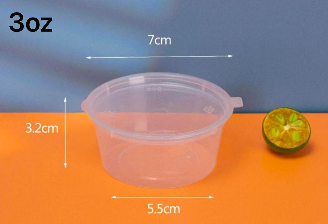 3 oz. Clear Plastic Portion Cup (Not Combo) - 1000/Case