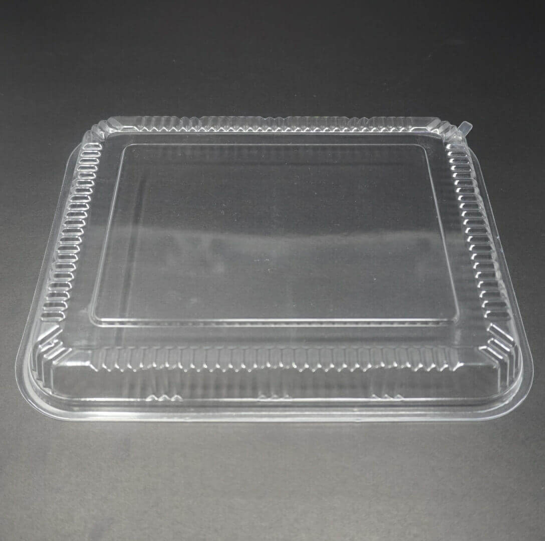 830 Rectangular Black Plastic Lunch Box Set 10 1/2 X 7 7/8 X 1 3/8 - 200/Case