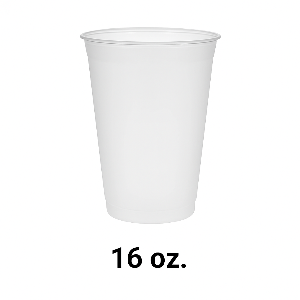 90 PP Frosted Cold Cup (hard) 16 oz. - 500/Case