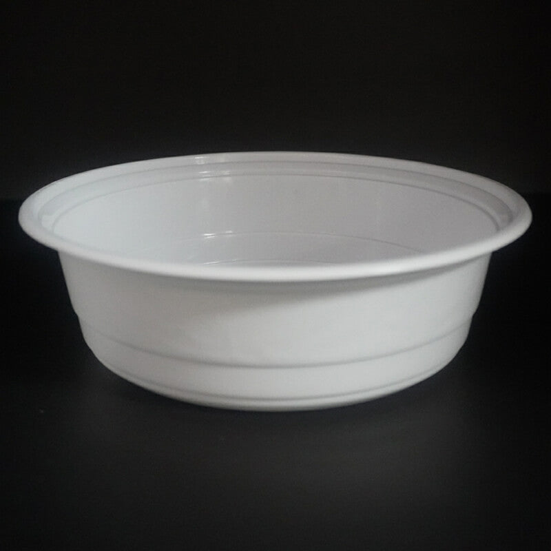 32oz. Round White Plastic Deli Container Set - 150/Case