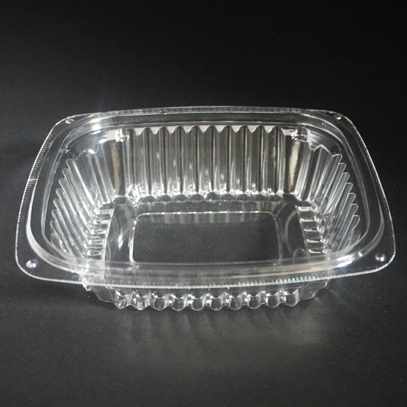 8oz. Rectangular Clear Plastic Container Set - 250/Case
