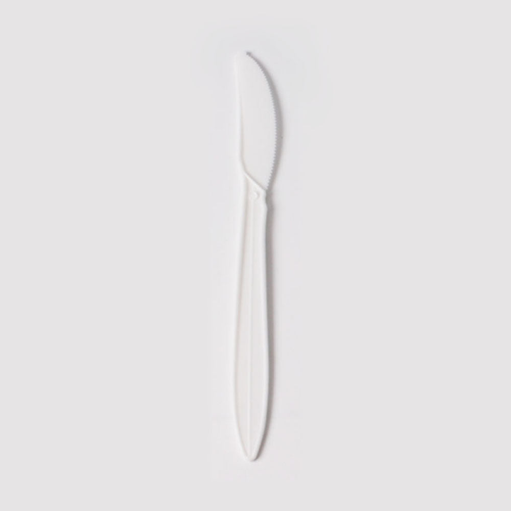 7 1/2 White Plastic Knife - 1000/Case