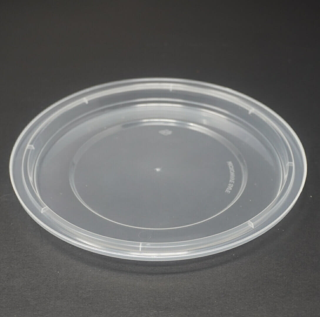 SD 32 oz. Round Black Plastic Food Container Set (729)- 150/Case