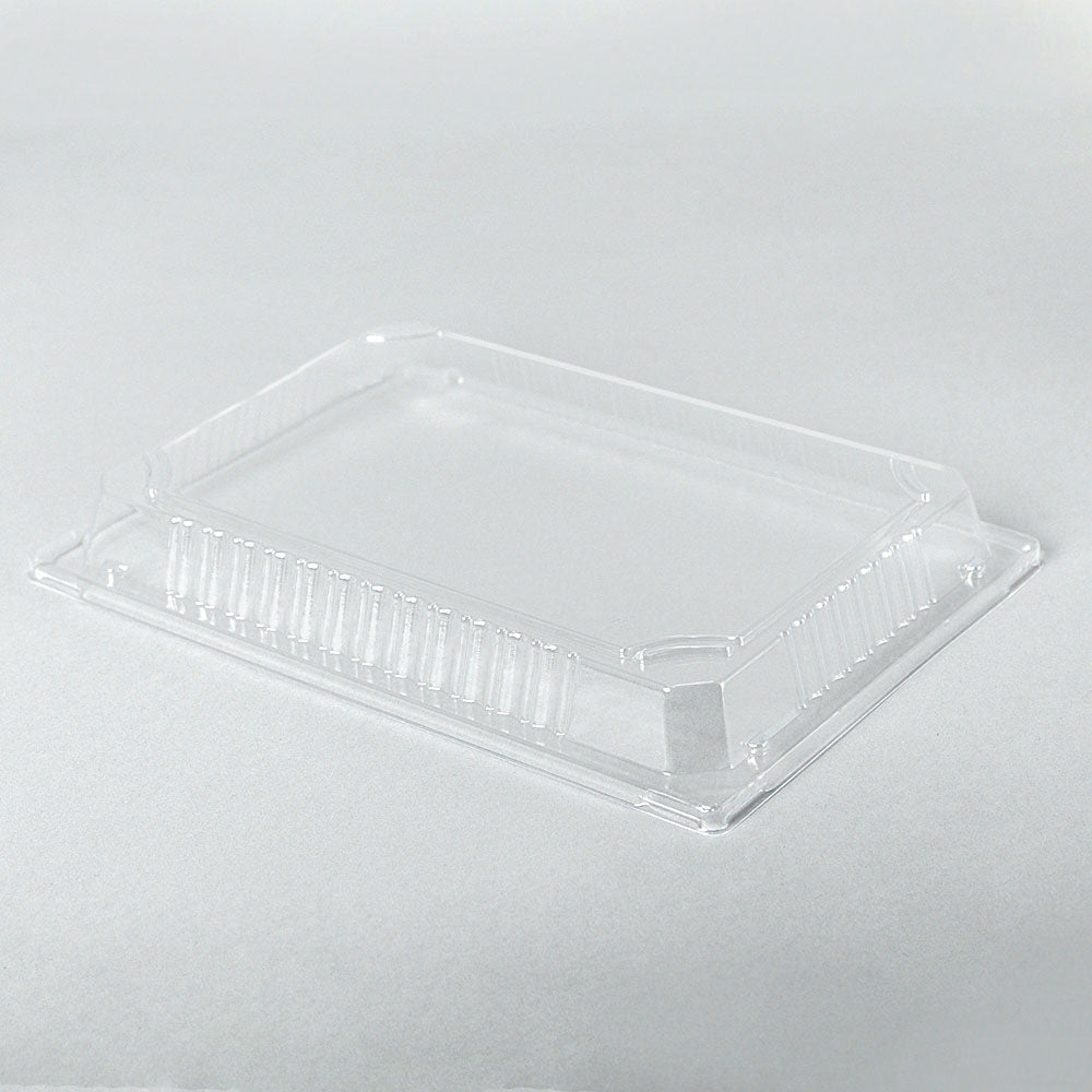 025-L Rectangular Clear Plastic Sushi Tray Container Lid 10 1/4 X 7 3/8 X 1 3/8 - 504/Case