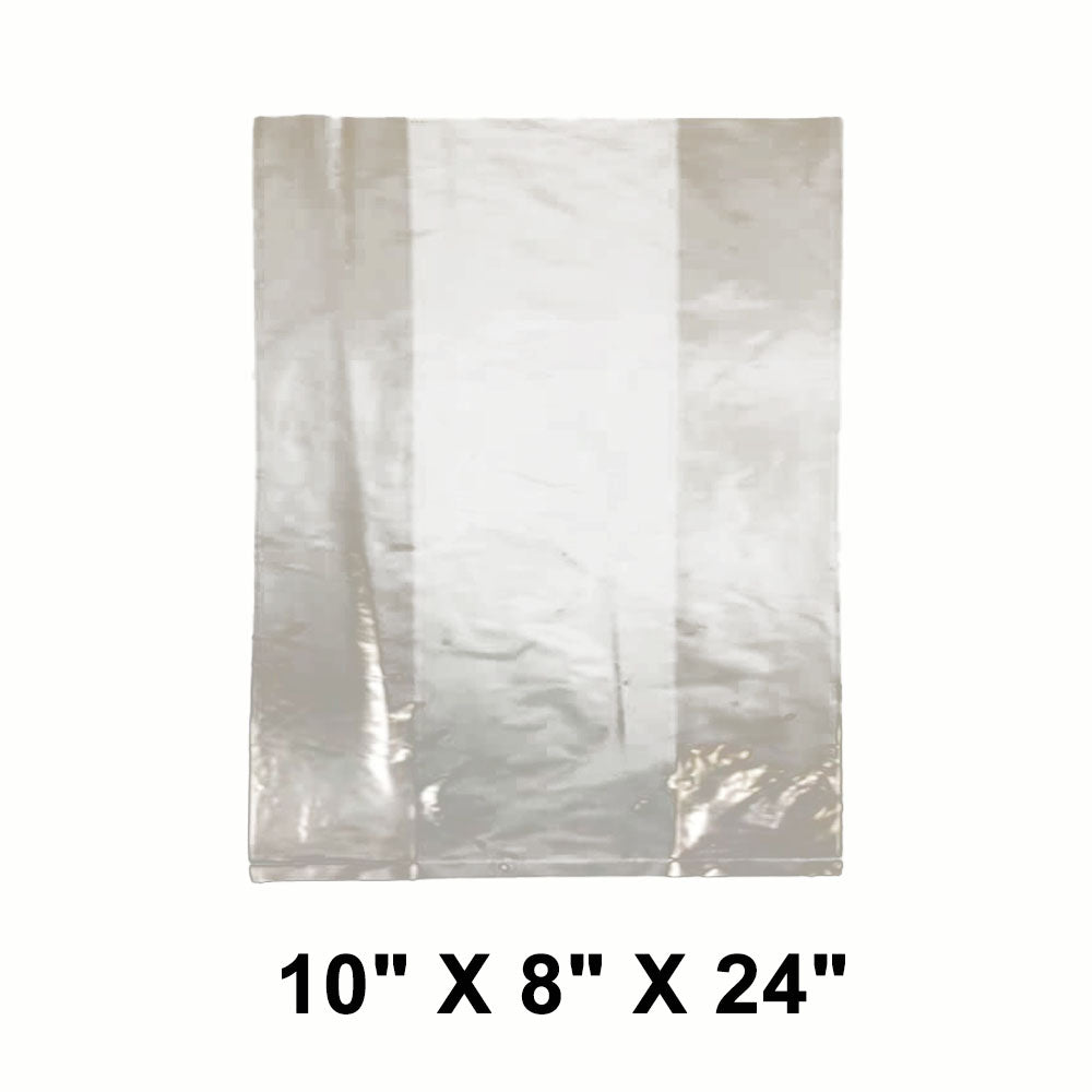 LDPE Clear Flat Bag 10 X 8 X 24 - 600/Case