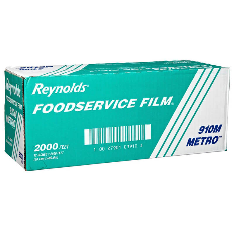 Reynolds 12 X 2000' Clear Plastic Food Wrap with Serrated Cutter 910M