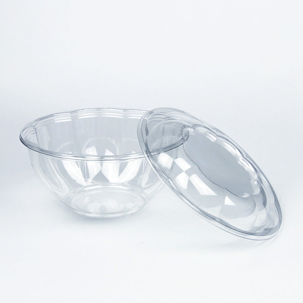 24 oz. Plastic Rose Bowl with Dome Lid - 150/Case