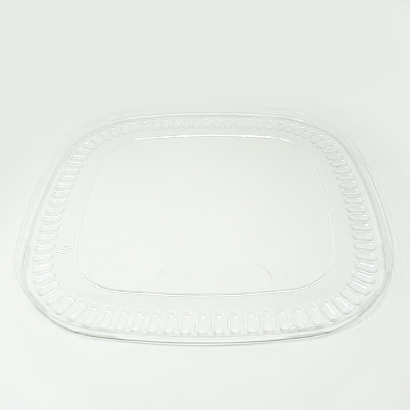 200S Square Flower Pattern Plastic Party Tray Set 12 1/2 X 12 1/2 X 1 5/8 - 60/Case