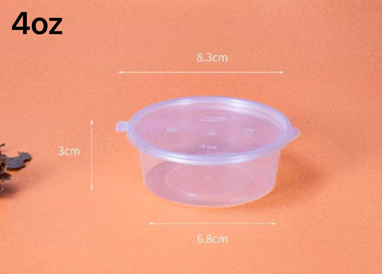 4 oz. Clear Plastic Portion Cup (Not Combo) - 1000/Case