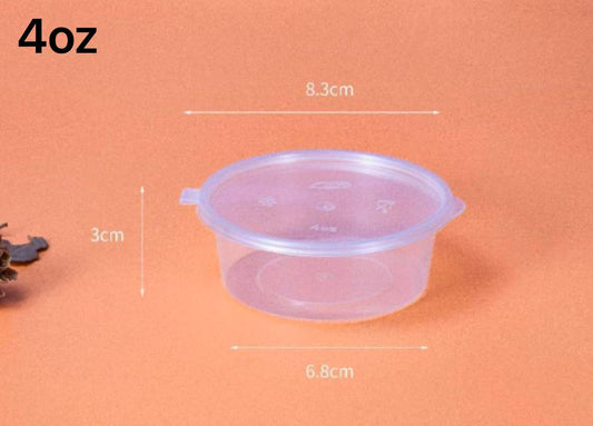 4 oz. Clear Plastic Portion Cup (Not Combo) - 1000/Case
