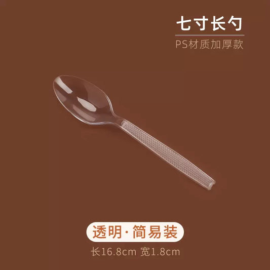 7in. Plastic Clear Spoon - 1000/Case