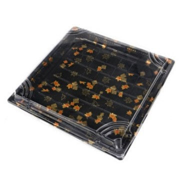 Manufacturer Custom Sushi Box with Lid Takeout Box Salmon Disposable Lunch Box Japanese Style Gold Leaf Print Transparent Box