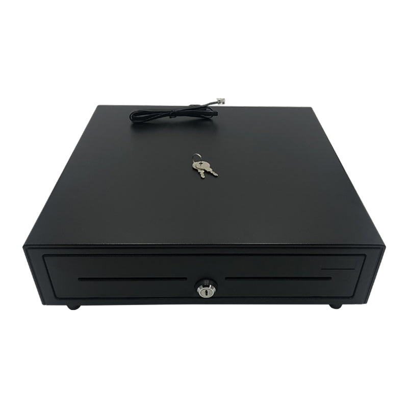 Black Steel Cash Drawer. 5 Bills/8 Coins