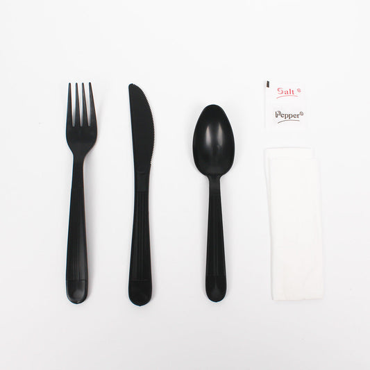 Meal Kit including Napkin. Knife. Fork. Spoon. Salt and Pepper - 150/Case