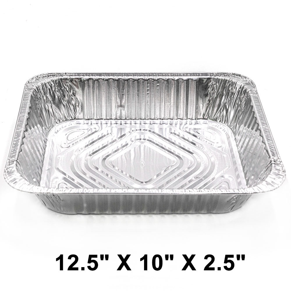 WS Half Size Heavy Duty 12.5 X 10 X 2.5 Rectangular Aluminum Foil Steam Table Pan Deep (Not Combo) - 100/Case