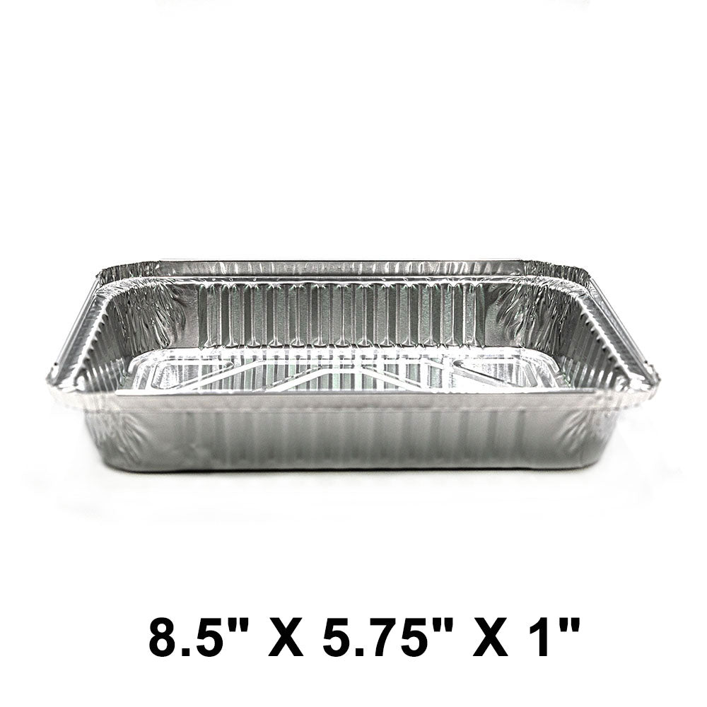 WS 768 Heavy Duty 1.5 lbs. Oblong Shallow Aluminum Foil Pan 8.5 X 5.75 X 1 (Not Combo) - 500/Case