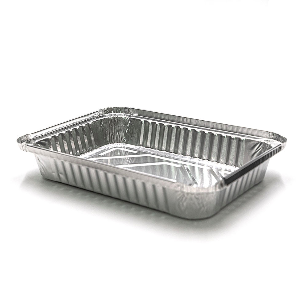 WS 768 Heavy Duty 1.5 lbs. Oblong Shallow Aluminum Foil Pan 8.5 X 5.75 X 1 (Not Combo) - 500/Case