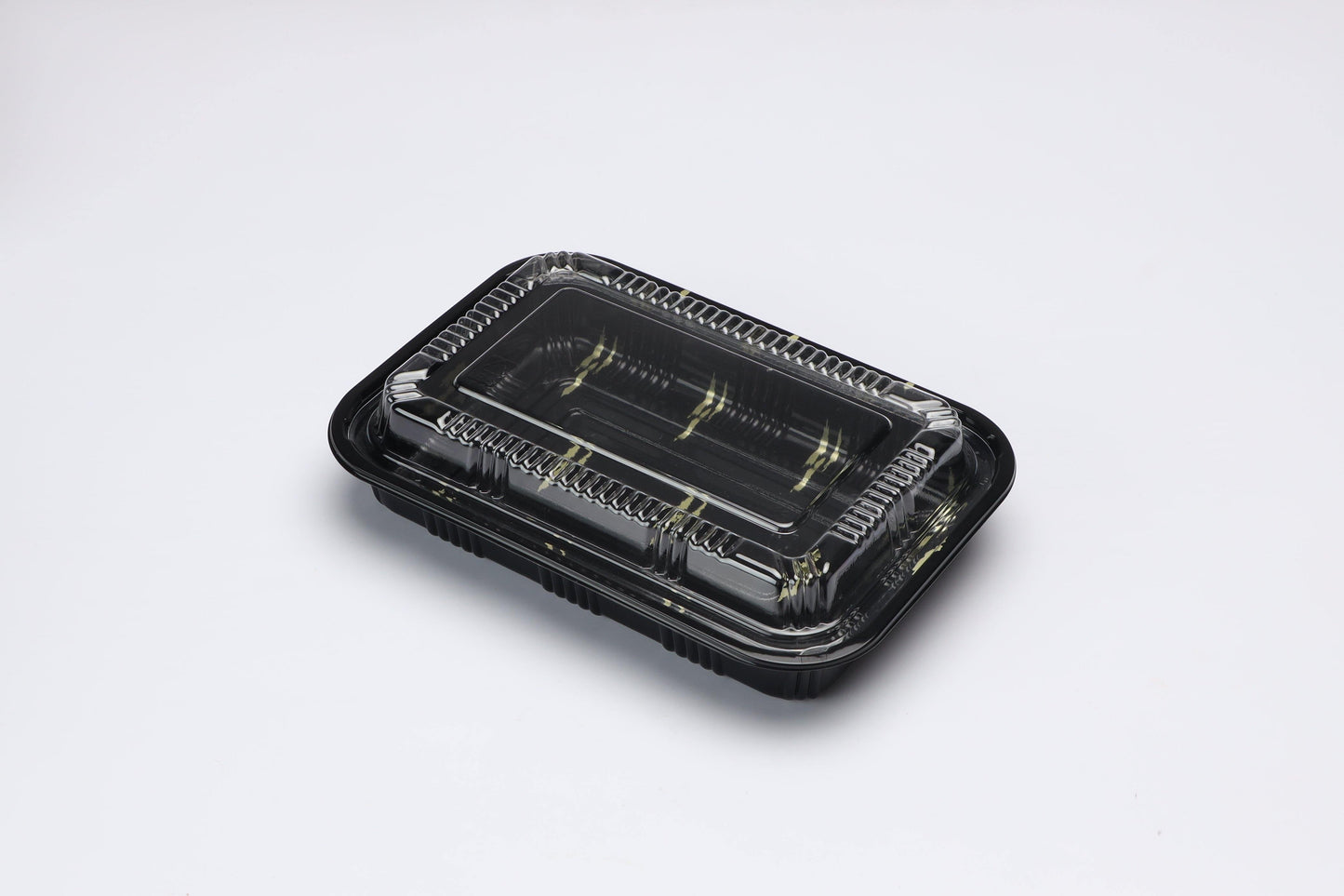 520 Rectangular Black Plastic Container Set 8 3/8 X 5 3/4 X 1 3/8-400/ Case