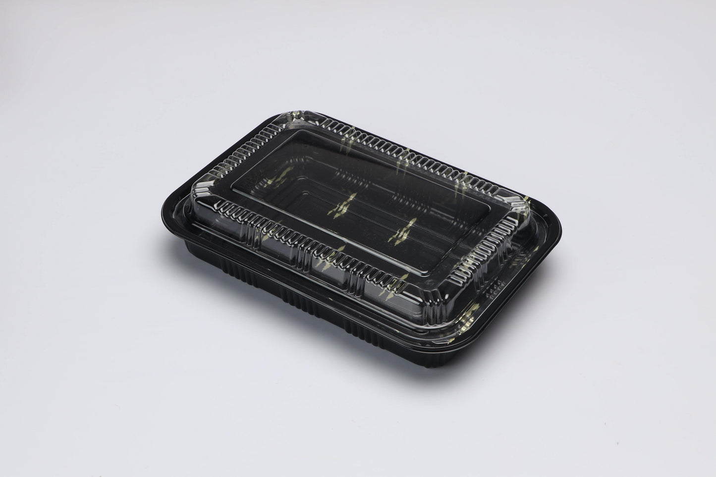 525 Rectangular Black Plastic Container Set 9 1/8 X 6 3/8 X 1 3/8-300/ Case
