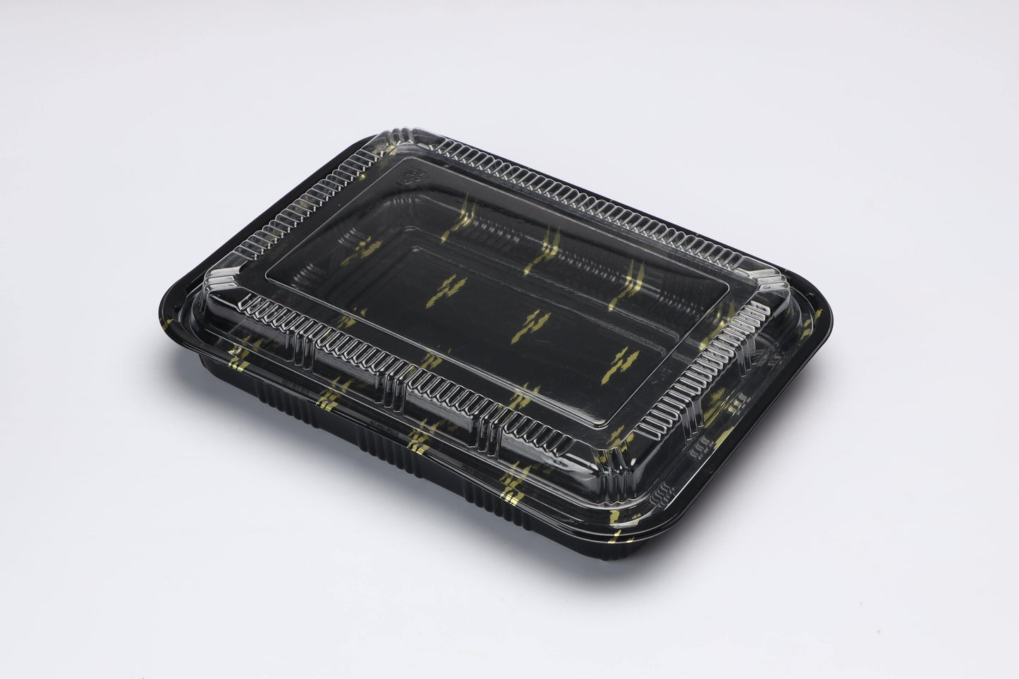 530 Rectangular Black Plastic Container Set 9 3/8 X 7 3/8 X 1 3/8-200/ Case