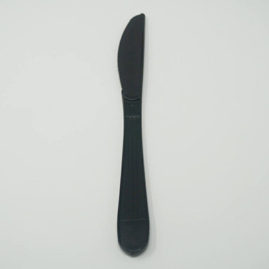 7 1/2  Black Plastic Knife - 1000/Case