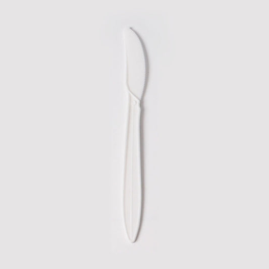 7 1/2 White Plastic Knife - 1000/Case