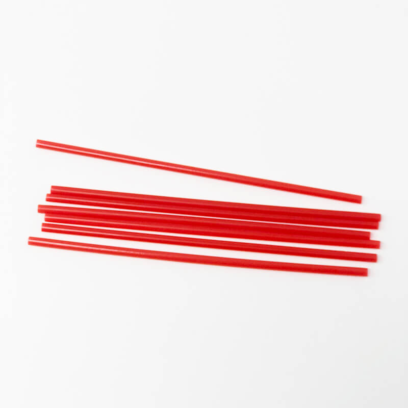 5 Small Red Plastic Coffee Stirrer - 9000/Case