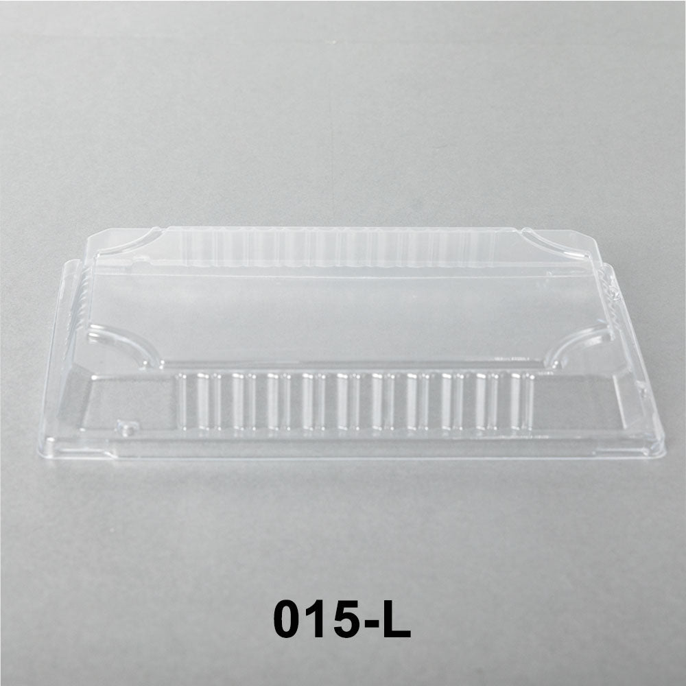 TZ Black 8 1/2 X 5 1/4 X 5/8 Plastic Rectangular Sushi Tray Container with Lid - 1000/Case