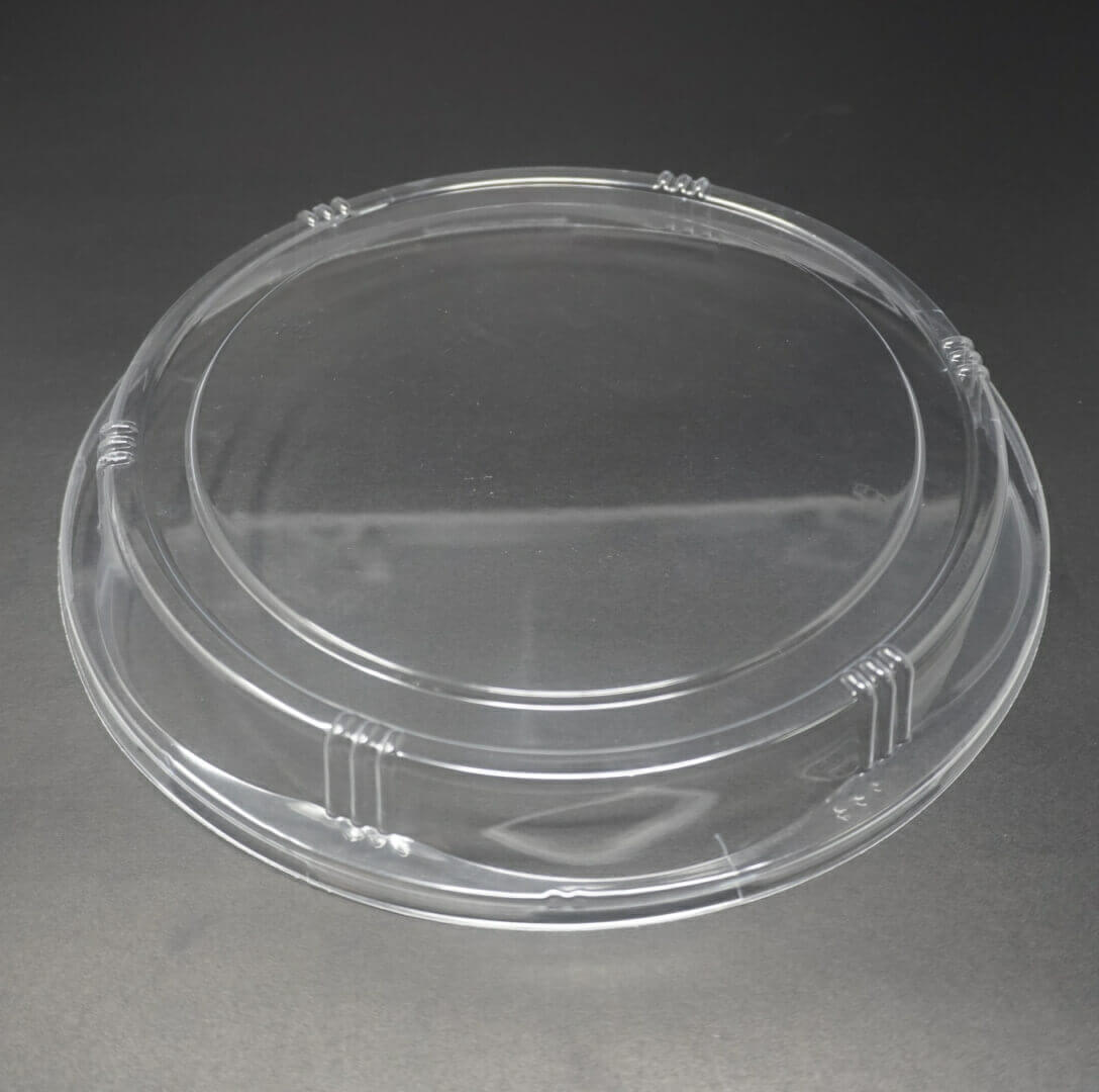 53 Round Flower Pattern Plastic Party Tray Set 9 1/2 X 7/8 - 150/Case