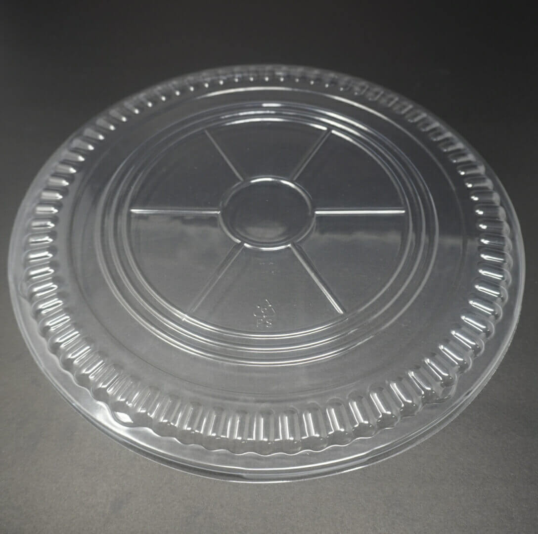 61 Round Flower Pattern Plastic Party Tray Set 11 1/4 X 1 3/4 - 120/Case