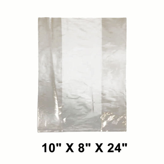 LDPE Clear Flat Bag 10 X 8 X 24 - 600/Case