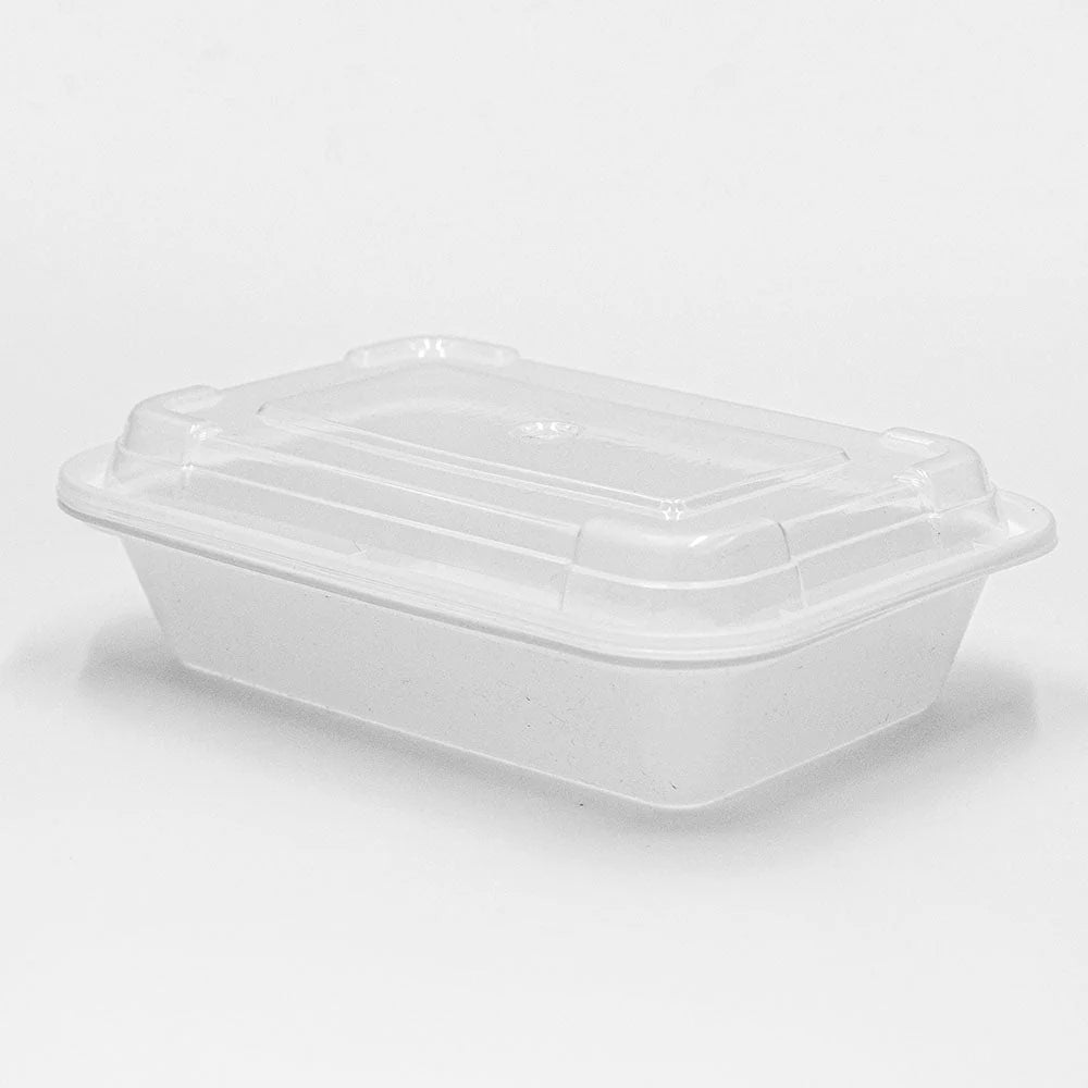 16 oz. Rectangular Black Plastic Container Set (8168) - 150/Case
