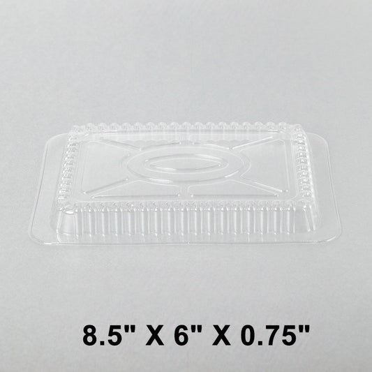 Rectangular Clear Plastic Lid For 1.5-2.25 lb. Aluminum Foil Steam Table Pan - 500/Case