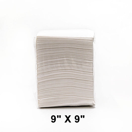 HW 9 X 9 White Beverage Napkin - 2300/Case
