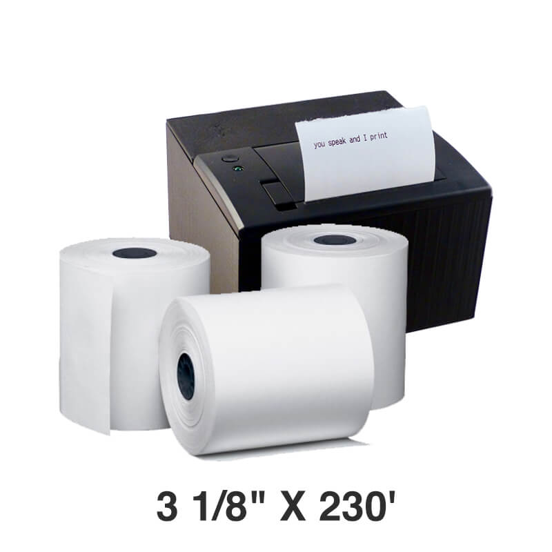 3 1/8 X 220' Thermal Receipt Paper Roll - 50/Case