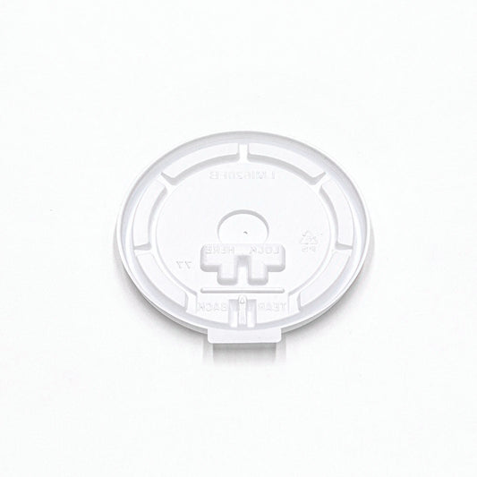 White Fold Back Plastic Coffee Cup Lid 10 to 24 oz. - 1000/Case