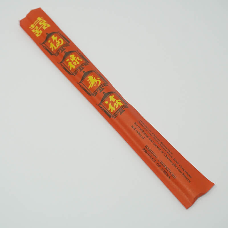 SD 9 Separated Bamboo Chopstick With Red Sleeve - 600/Case