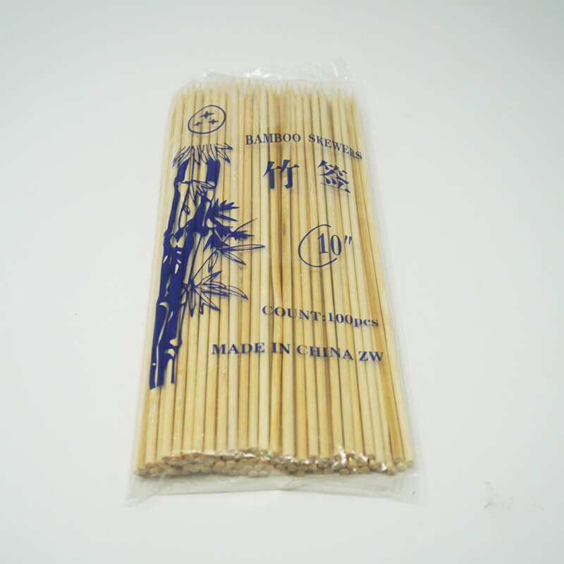 5/32 (4 mm) X 10 Thick Round Bamboo Skewer - 5000/Case
