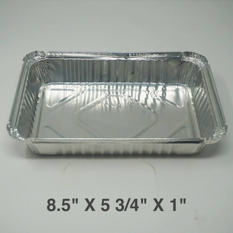 8.5 X 5 3/4 X 1 1.5lbs. Oblong Shallow Aluminum Foil Pan 768/788 - 500/Case