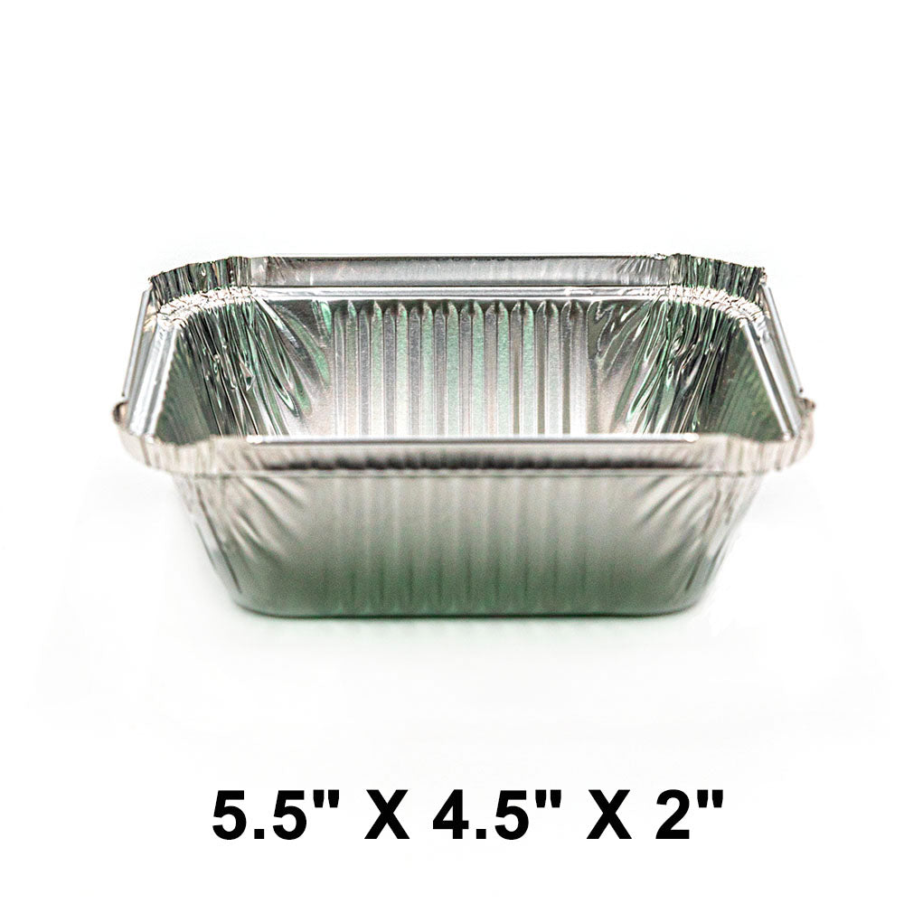WS 705 Extra-Heavy Duty 1 lb. Oblong Aluminum Foil Pan 5.5 X 4.5 X 2 (Not Combo) - 1000/Case
