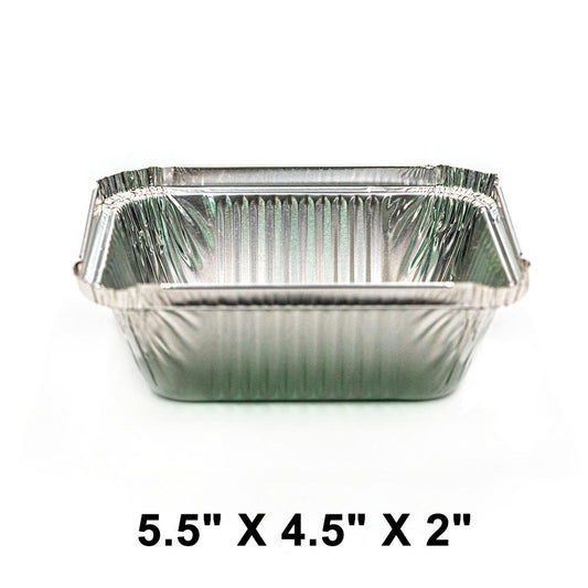 WS 705 Extra-Heavy Duty 1 lb. Oblong Aluminum Foil Pan 5.5 X 4.5 X 2 (Not Combo) - 1000/Case