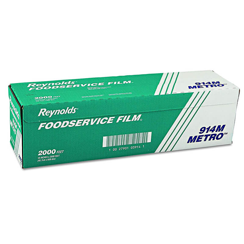 Reynolds 18 X 2000' Clear Plastic Food Wrap with Serrated Cutter 914M